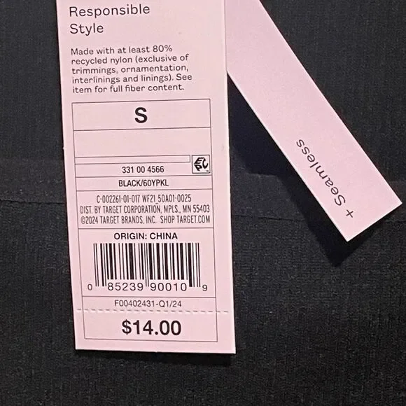 Wild Fable Black Cropped Ribbed Top - Picture 4 of 4